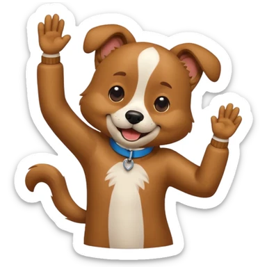 Un chien qui fait un dab sticker