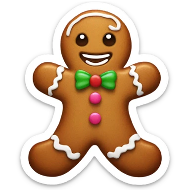 gingerbread man sticker