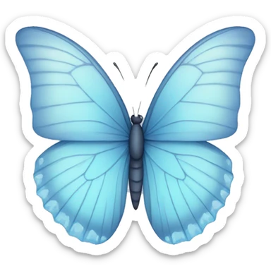 pastel blue butterfly sticker