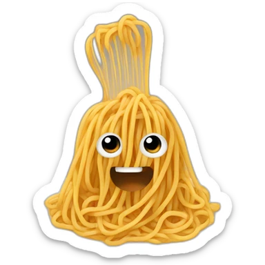 spaghetti that spells the word Siilo sticker