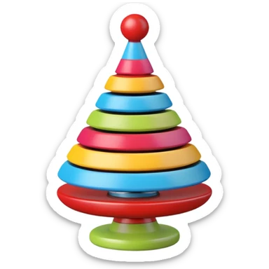 colorful spinning top toy, no face sticker