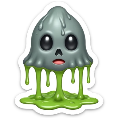 Slime monster. scary sinister. slime attacks. show full body. more dripping slime. talk hunamnoid slime creature. sinsiter and scary sticker