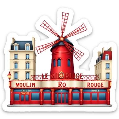 Je veux le moulin rouge de paris sticker