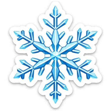 Sky blue snowflake sticker
