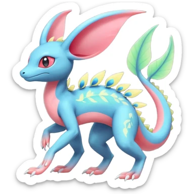 Salandit-Flygon-Sylveon-Umbreon-fusion-Pokémon-hybrid-creature  sticker