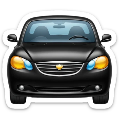 I want emoji with black car that face is in right side sticker