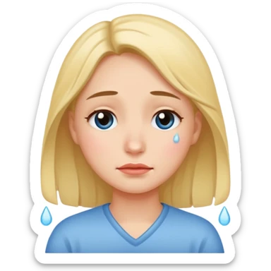 Cute and tears in his eyes a loving face sticker