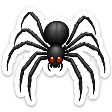 Make a spider crawling sticker