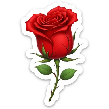 Put The Broken Heart Emoji And Wilted Rose Emoji In One Image sticker