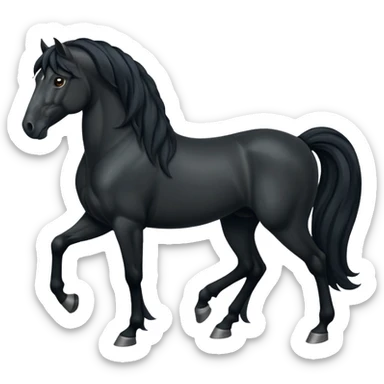 Black Spaniard horse  sticker