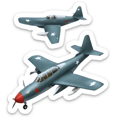 Yak-1 fighter plane sticker