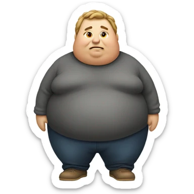 Fat person sticker