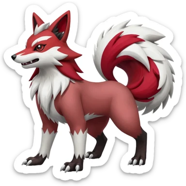 Lycanroc-Zangoose-Zoroark-Obstagoon-fusion sticker