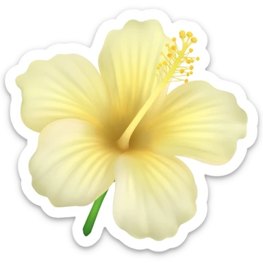 A pale yellow hibiscus sticker