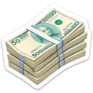 one pack 500 thousand tenge sticker