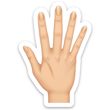 Right hand missing ring finger  sticker