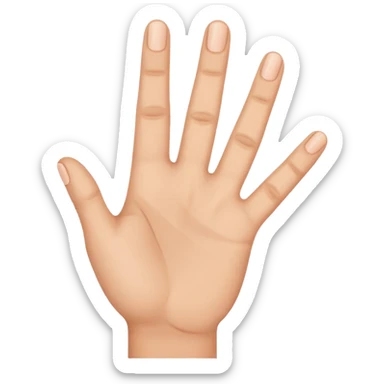 A hand holding up 3 fingers with the thumb sticker