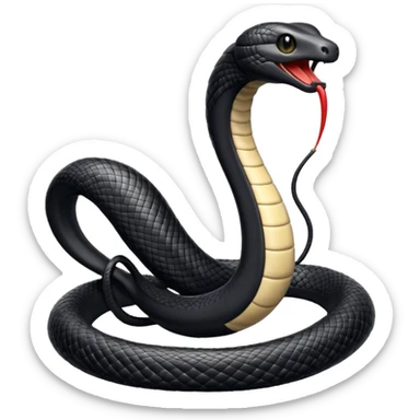 uma lamparina tradicional branca com uma cobra  preta em volta da lamparina  sticker