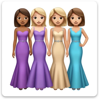 girls in a prom sticker