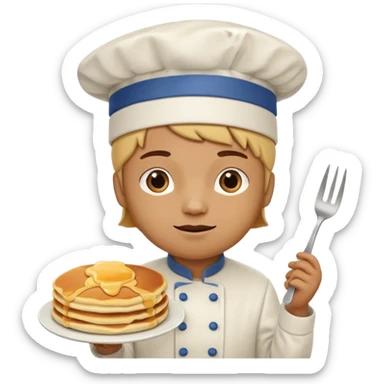 Person dressed up as a pancake sticker