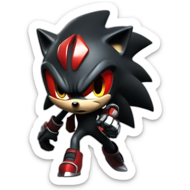 shadow the hedgehog 3d sticker
