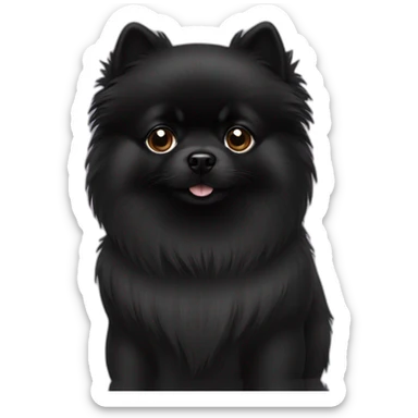 dark Pomeranian sticker