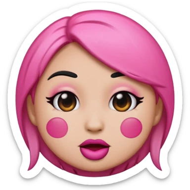 Sasssy emoji baddie edition a circle emoji sticker