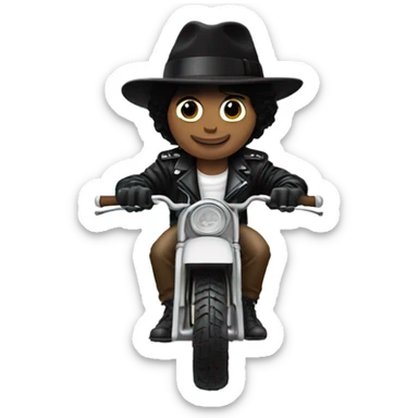 Michel Jackson on a dirtbike sticker