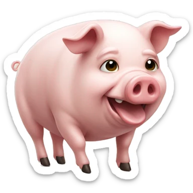pig doing ozempic sticker