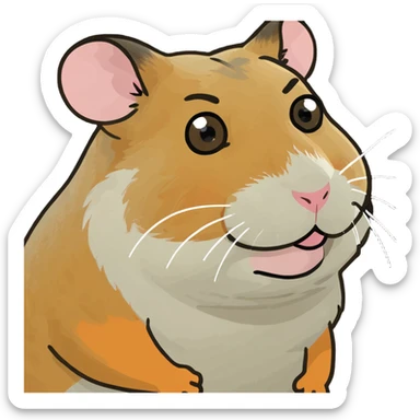 an hamster doing a side eye  sticker