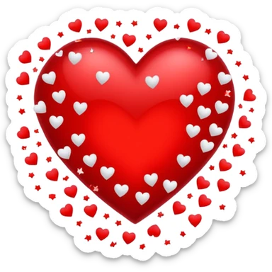 heart with stage lights and confetti, K-pop concert style sticker