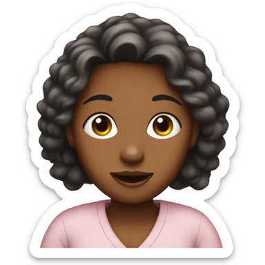 Woman delivering her own baby  sticker