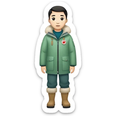 greenland citizen standing full length sticker