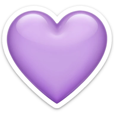 Light purple heart sticker
