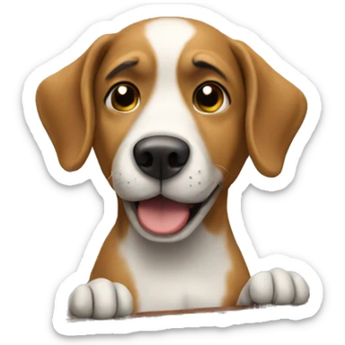 Dog playing the piano sticker