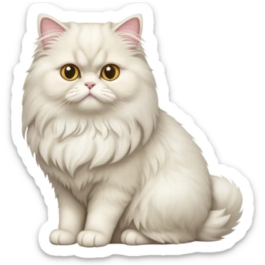 Persian cat sitting full body sticker
