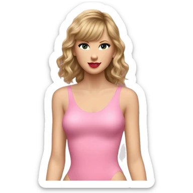Create Taylor Swift in her pink bodysuit sticker