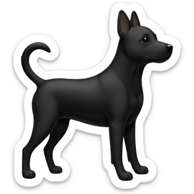 dog silhouette sticker