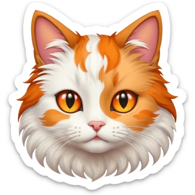 Cat with star eyes sticker