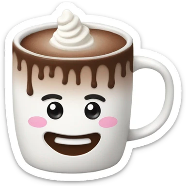 Hot cocoa in a mug  sticker