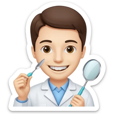 generate a dentist emoji that treats teeth sticker