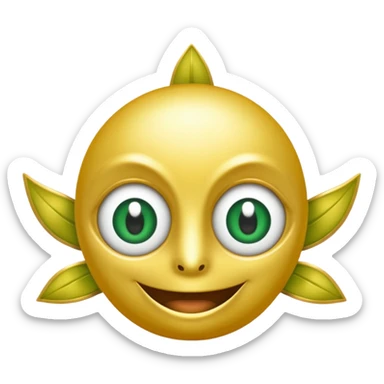 Alien con corona de rey sticker