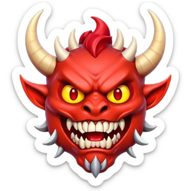 horned demon - fiery background











 sticker