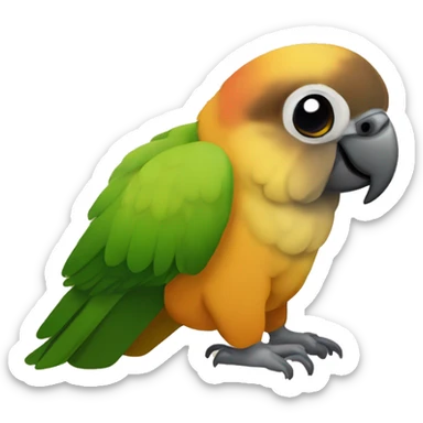 Cinnamon green cheeked conure sticker