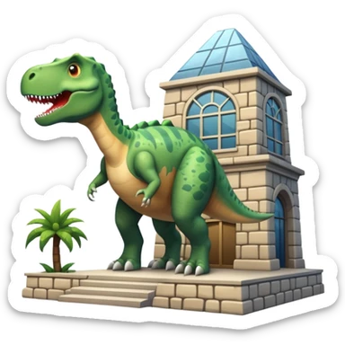 dinosaur Museum Building sticker