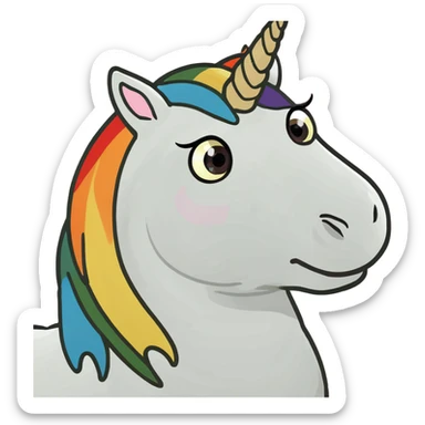 Unicorn rainbow highland cow sticker