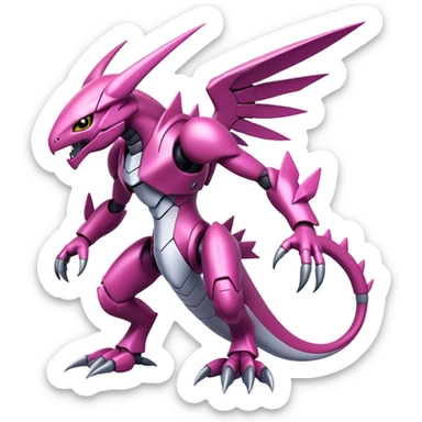  Cool Edgy Shiny Ethereal Legendary Digimon-Genesect-Palkia-hybrid full body sticker