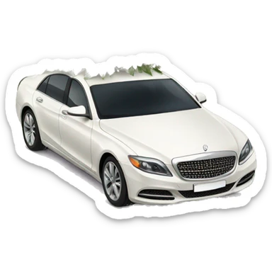 Luxury car with flowers  sticker
