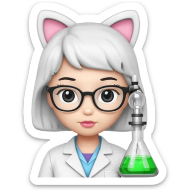 hello kitty science and black and white sticker