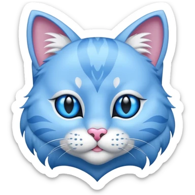 Blue cat with the silver medallion on the neck. The medallion should be with the heart.  sticker